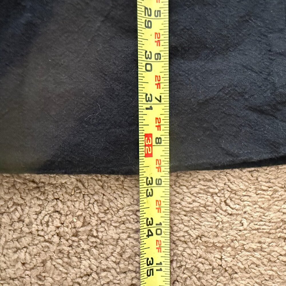 Madewell Midi A-Line Skirt Black Lined Side Button Slit Hem Classic Size 4 - Picture 7 of 8